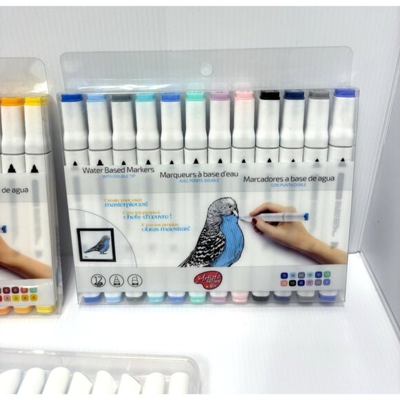 3 Packs Double Tip Water-Based Markers 12 Colors Each Art Craft Drawing - Picture 5 of 7